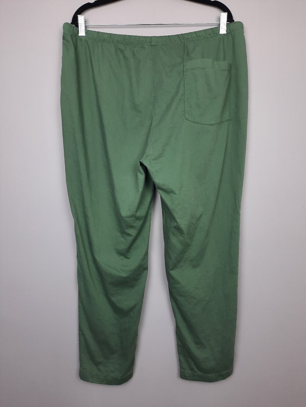 Eileen Fisher Nori Green Organic Cotton High Rise Relaxed Slim Leg Pants Large - Picture 4 of 15